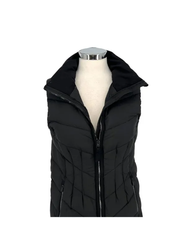 Athleta Inlet Down Puffer Vest Long Black Athleisure Urban Casual Size Small - Image 3