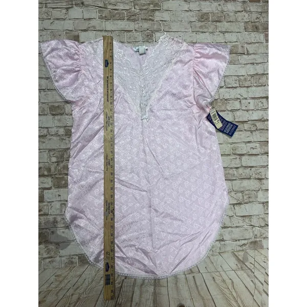 Vintage Lily of France Night Gown Nightie size Medium Pink Lace‎ NWT - Image 4