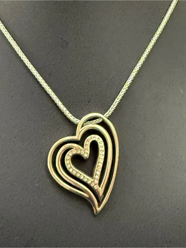 Retired BRIGHTON Infinity Heart Pendant Love Forever Silver-plated Necklace - Image 3