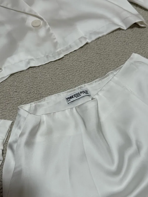 Princess Polly white satin two piece set  - Image 4