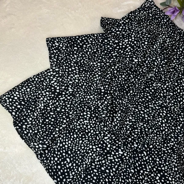 Very J NWT Boutique Black and White Polka Dot Tiered Skirt - Image 6