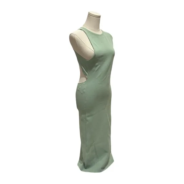 Alice + Olivia Light Sage Cross-Back Knit Maxi Dress Size Medium CC207513706 - Image 3