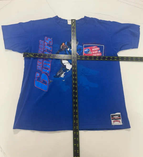 Vintage 1990s New York Giants ABC Monday Night Football Nutmeg Mills USA T Shirt L NFL - Image 5