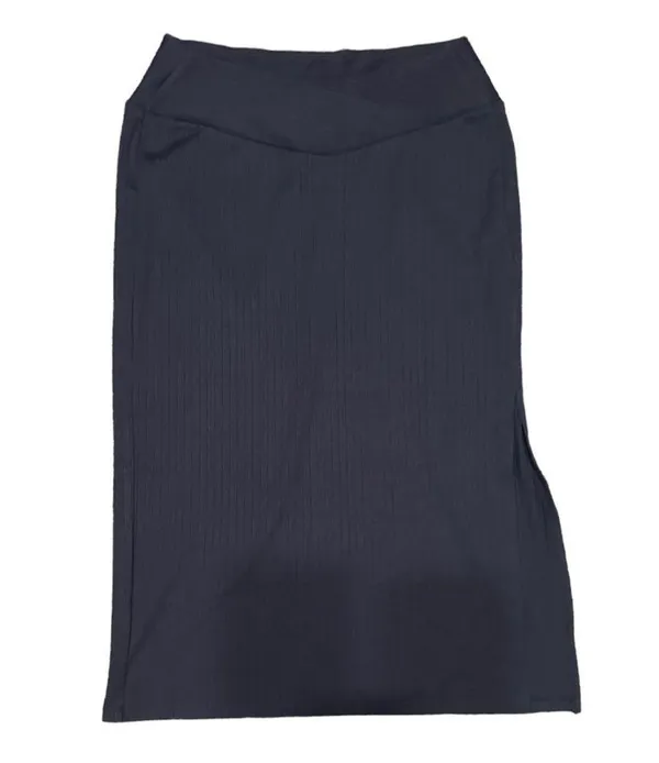 Halara NEW Ribbed Knit High Waisted Crossover Side Split Bodycon Midi Skirt M - Image 4