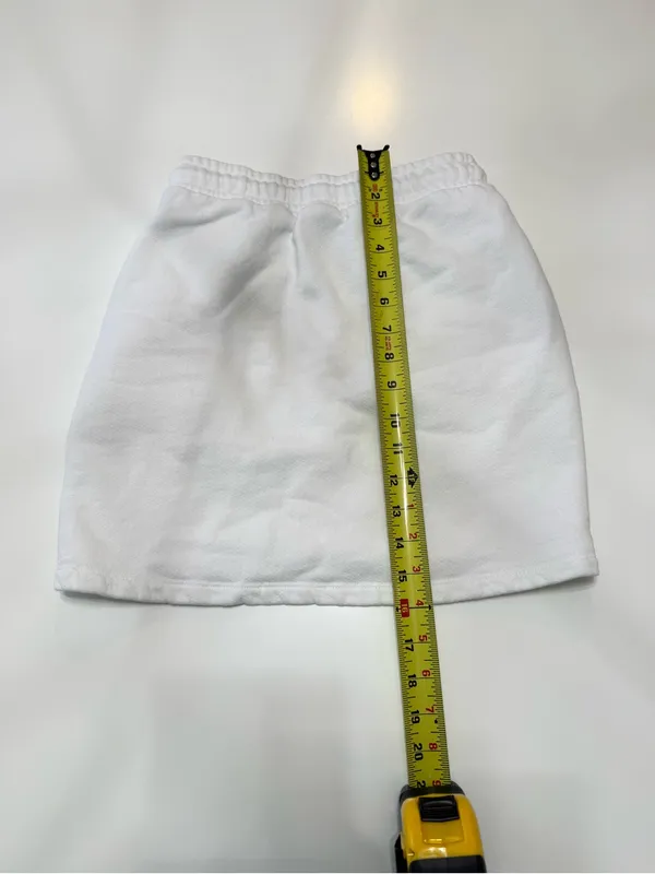 Cotton Citizen White Elastic Drawstring Mini Skirt - Image 5