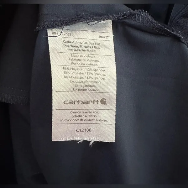 Carhartt Navy Blue Scrub Top XL Utility‎ V-Neck - Image 6