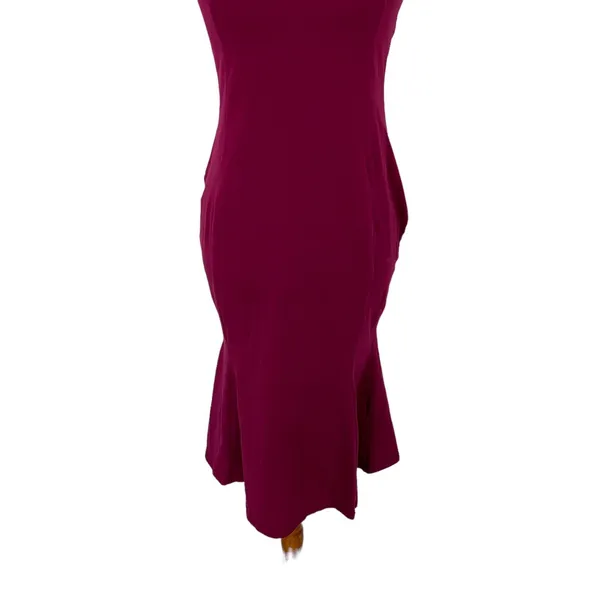 ASOS Plum Midi Dress 6 Sleeveless Bodycon Cocktail Wedding Guest‎ - Image 3