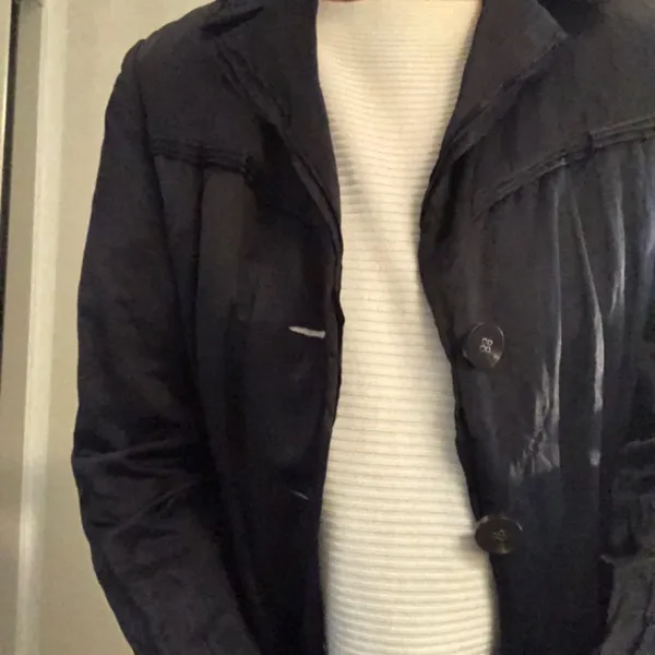Cole Haan Dressy Black Rain Coat Sz 6 - Image 8