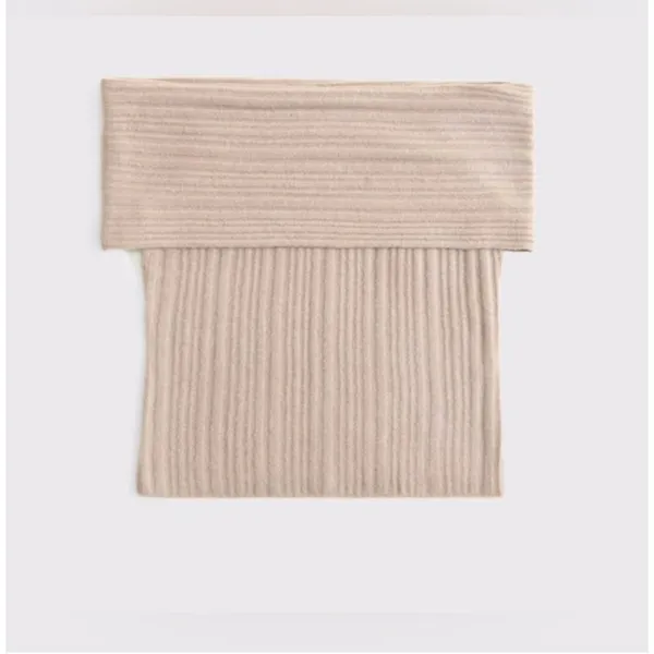 Abercrombie & Fitch Ribbed Folded Over Knit Sweater Top Size S - Image 3