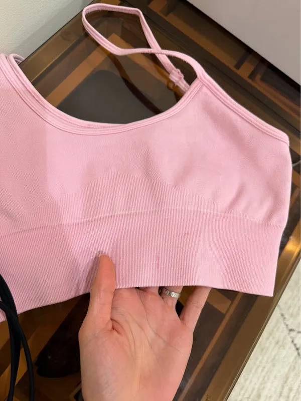 Bo+Tee Pink Sports Bra S - Image 3