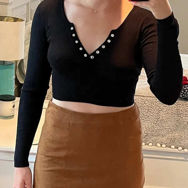 Garage black long sleeve top - Image 3