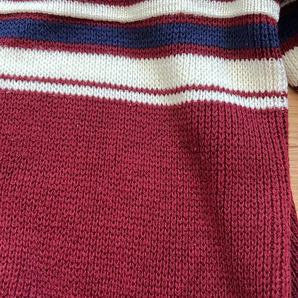 Vintage 90s BO.G Sport Stripe Sweater - Image 5