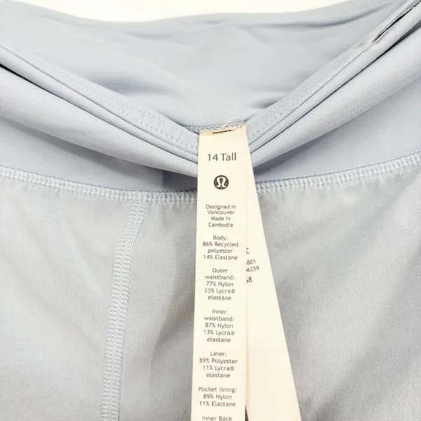Lululemon Womens‎ Daydream Blue Speed Up Short Long 4" Active Running Shorts 14T - Image 6