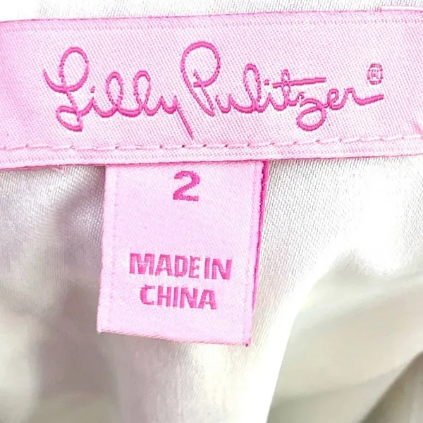 Lilly Pulitzer Swizzle Stripe Phoenix Black White Dress Embroidered - Image 4