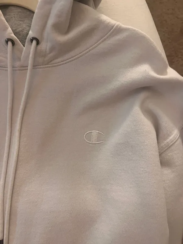 White Champion Hoodie Women’s - Image 3