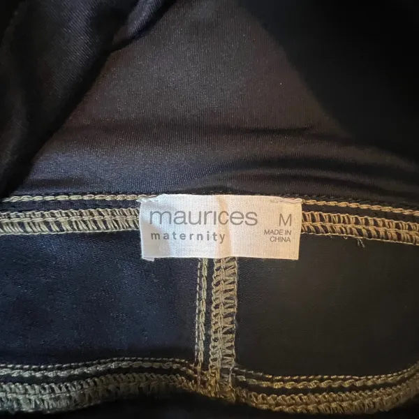 Maurices Maternity Skinny Jeans Dark‎ Wash Full Belly Band Blue Size Medium NWT - Image 3