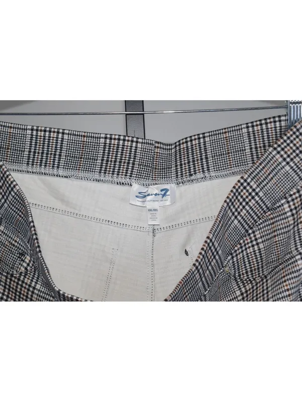 Seven7 Glen Plaid Pull On Ankle Pants Soft Stretch Slim Fit Plus Size XXL - Image 3