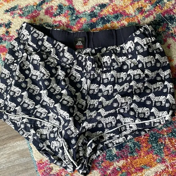 J. Crew Zebra 2 Piece Shorts Cotton Pajamas - Image 7