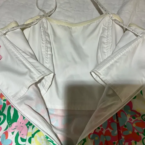 Lilly PULITZER SUN DRESS Strapless Blossom RESORT Mariposa Floral 0 Small SUMMER - Image 4