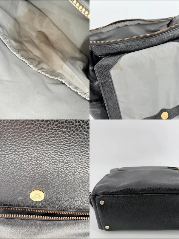 Freshly Picked Classic Diaper Backpack bag Black vegan pebbled leather large - Image 6