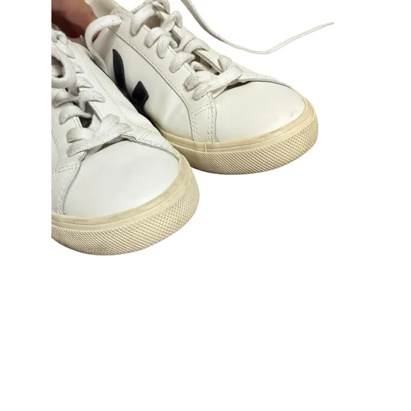 Veja Esplar White Low Top Leather Lace Up Sporty Track Sneakers Women’s Size 8 - Image 9