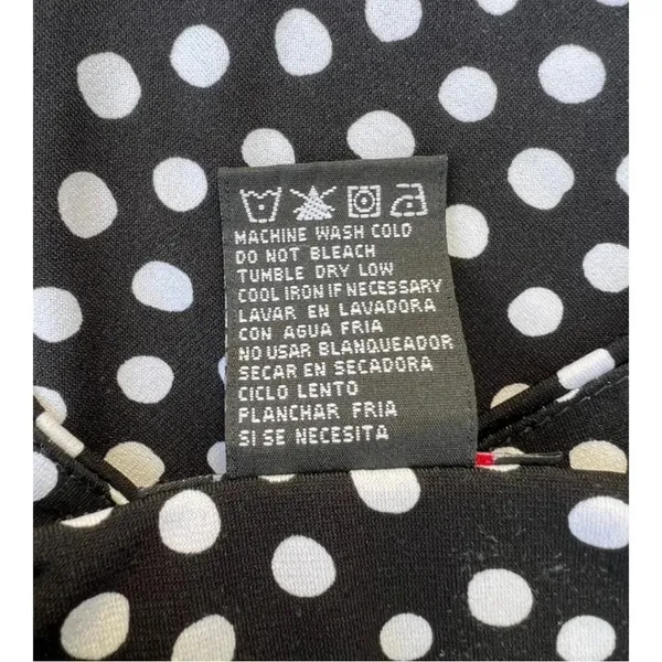 Scarlet Size 12 Black and White Polka Dot Sleeveless Fit And Flare Casual Dress‌ - Image 4