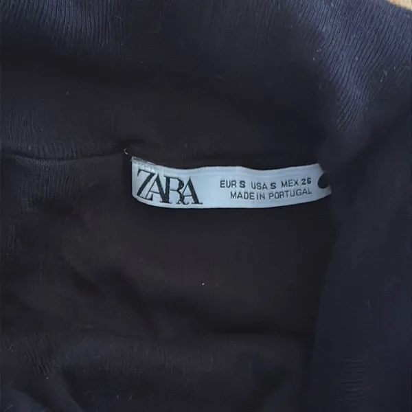 Zara Soft Black Adjustable Neck Top - Image 2