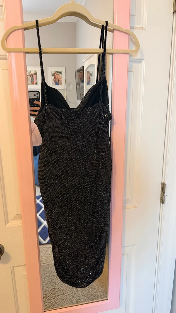 Urban Outfitters Sequin Mini Dress Black - Image 2