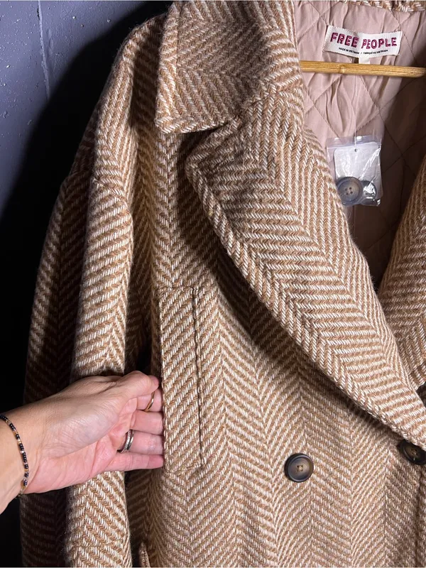 Free people Ari Wool Blend Peacoat in size Large. NWT - Image 11