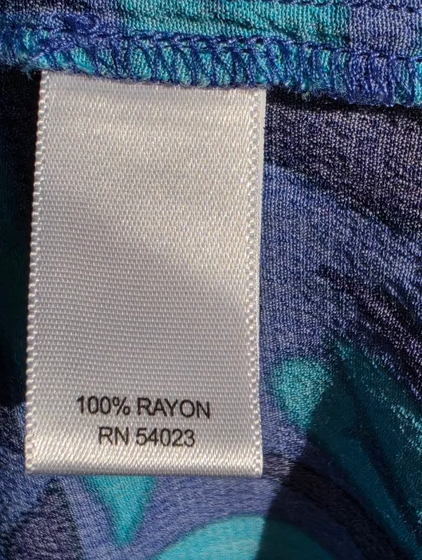 New Rachel Zoe Blue Purple Printed Long Sleeved Dress Small - Image 8