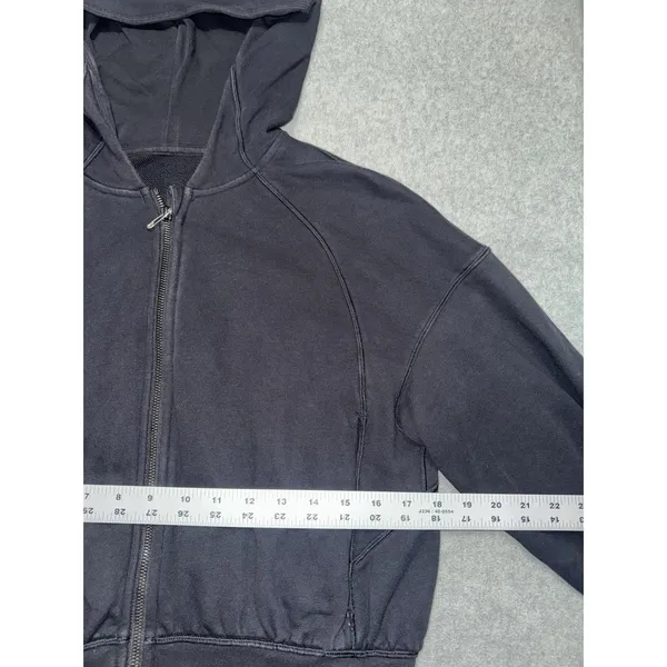 Lululemon Black Full Zip Balloon Sleeve Hooded Sweater Jacket 6 - Image 8