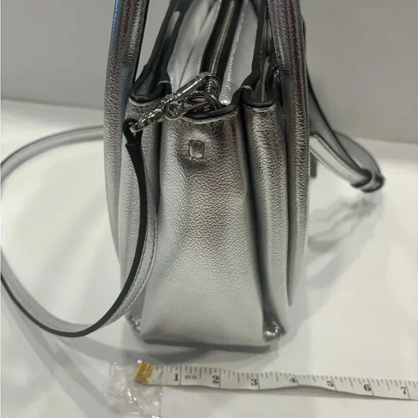 Karl Lagerfeld Paris Silver Crossbody / Shoulder Bag NWT - Image 4