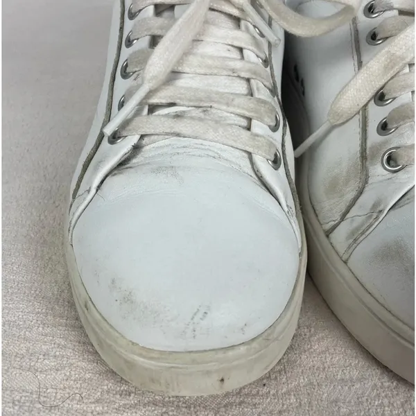 Blackstone White RL90 Low Top‎ Sneaker with Silver Accents - Image 3