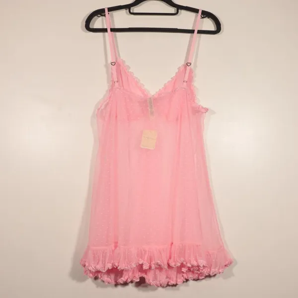 NWT Free People Heart to Heart Mini Slip in Pink Size Large - Image 8