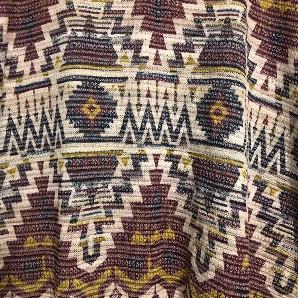 Boho Aztec western print‎ shirt tassel detail Xhilaration women’s size medium - Image 7