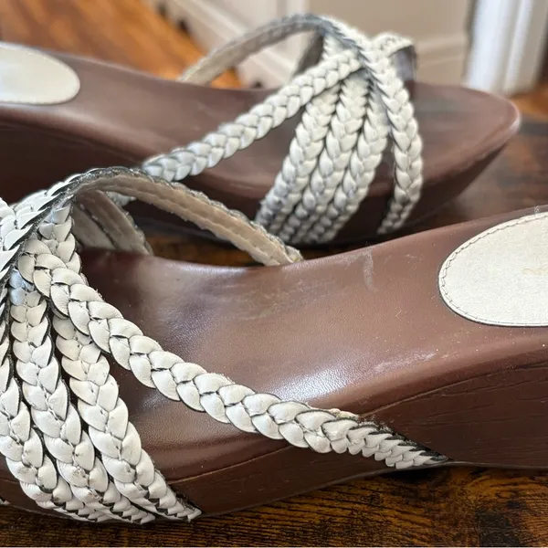 Cole Haan White Braided Sandals - Image 4