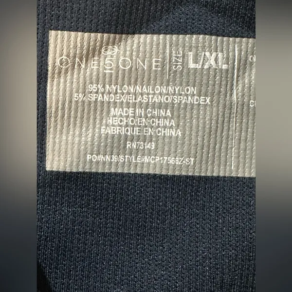 One5One Women Navy Blue Eyelet‎ Hem Cropped Activewear Casual Leggings L/XL - Image 11