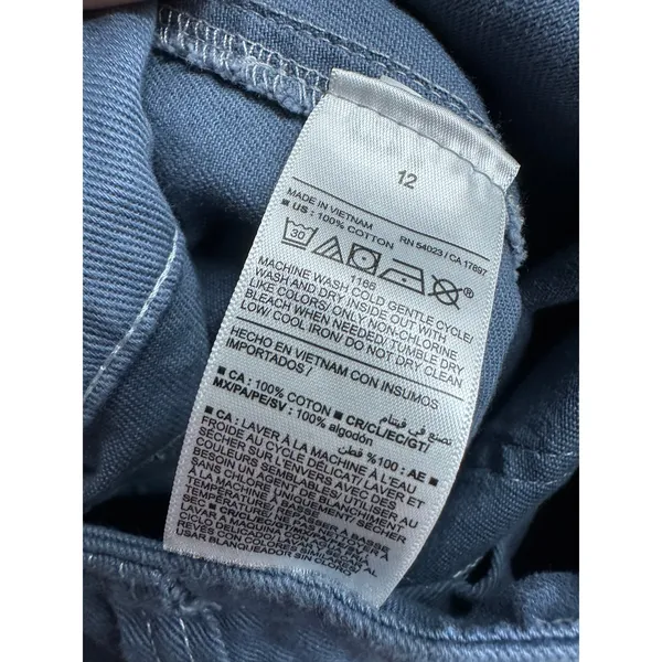 Old Navy‎ Blue Cargo Pants Women Sz 12 High Rise Straight Gorpcore Outdoors - Image 7
