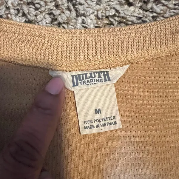 Duluth Trading Co Long Sleeve Open‎ Front Cardigan Sweater Tan M - Image 2