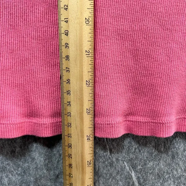 Vintage Y2K Baby Tee Pink Ribbed Cotton T-Shirt Large Automotive Graphic Racing‎ - Image 4