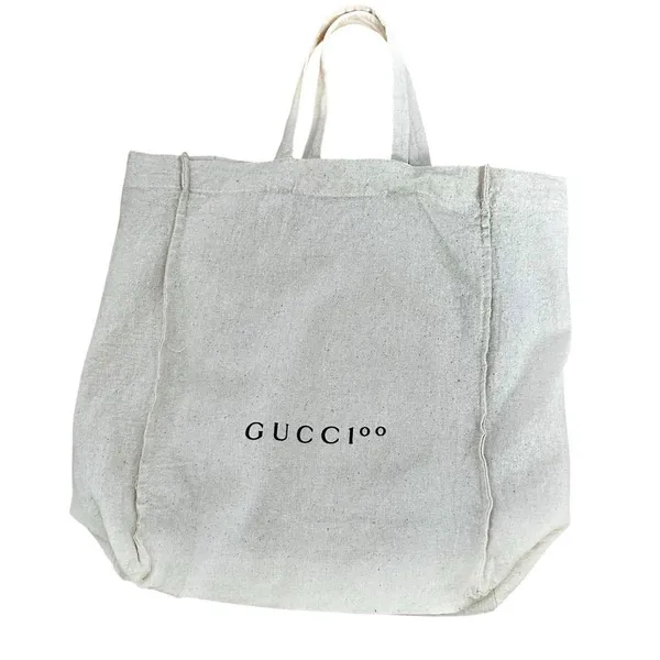 Gucci Cotton Canvas Reusable Tote Bag Dustbag - Image 2