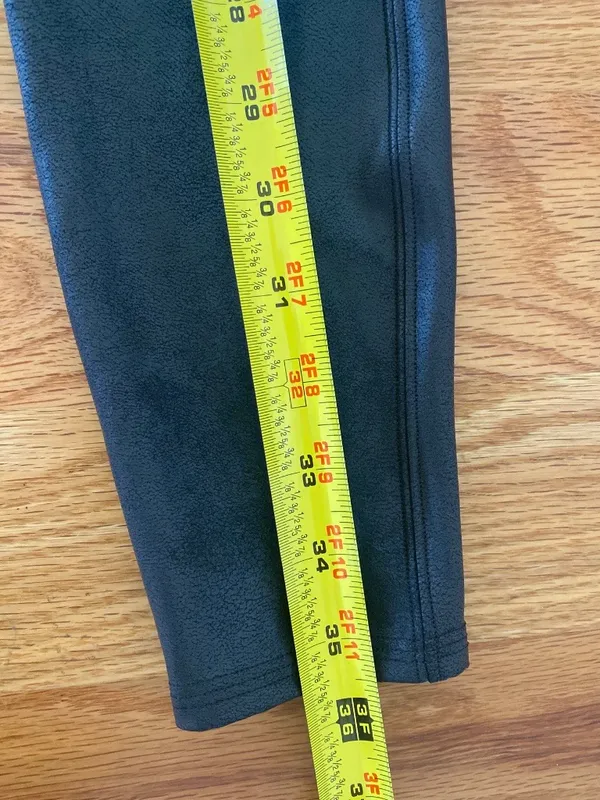 SPANX Faux Leather Leggings Women’s Black Sz Medium High Rise Shaping Pants NWOT - Image 9