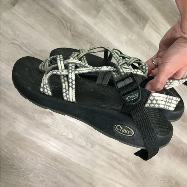 Chacos Womens Zx/2 Sandals Yampa Light Beam Gray Cream Pattern Hiking Outdoor 10 - Image 4