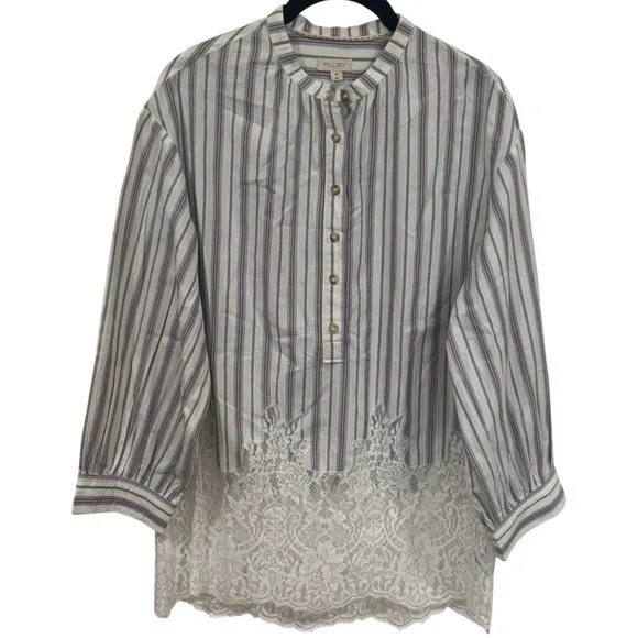 Pilcro Anthropologie Lacey Tunic Coastal Travel Cottagecore Feminine Dainty XS - Image 3