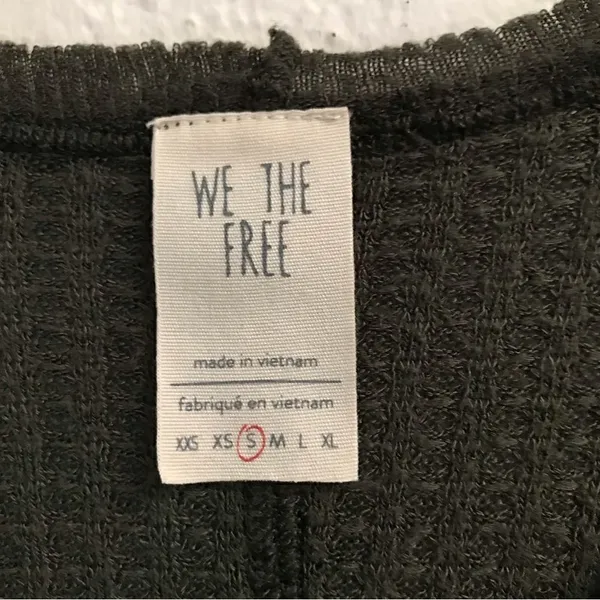 We‎ The Free army green waffle knit thermal long sleeve top S - Image 4