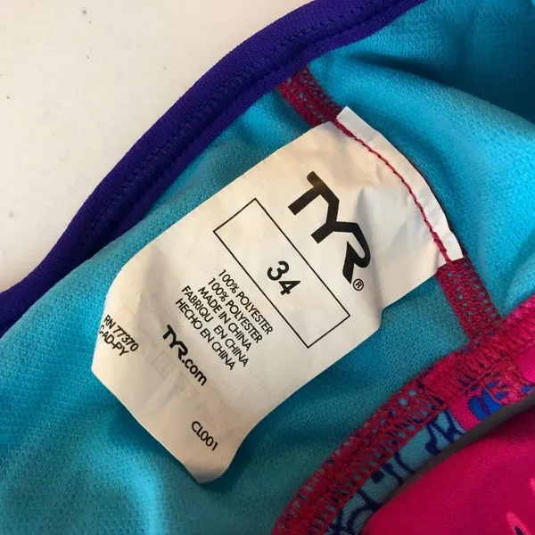 TYR Womens One Piece Swimsuit Panama Valleyfit Open Back Pink Pineapples 34 US M - Image 3