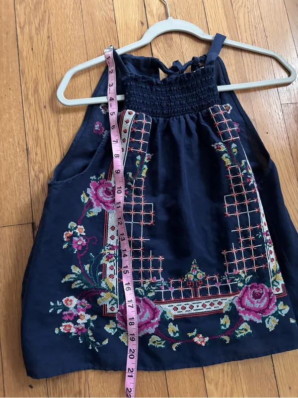 Free People Embroidered Floral Blouse | Size M - Image 6