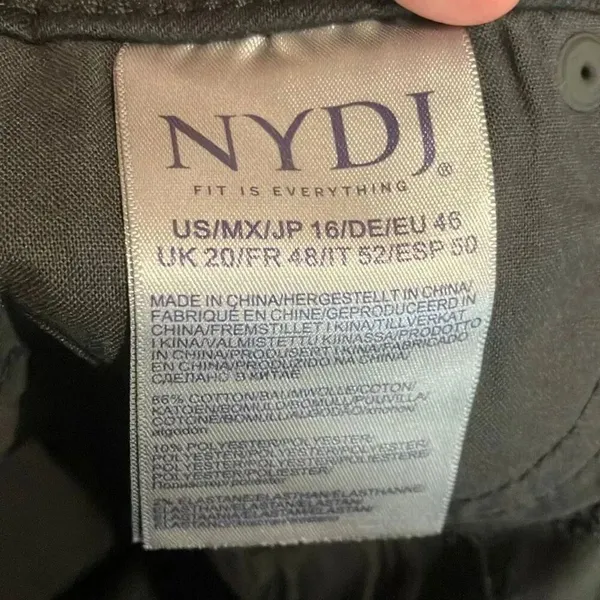 NYDJ Billie Mini Boot LiftXTuck Size 16 Black Jeans Stretchy Comfort #785 - Image 9