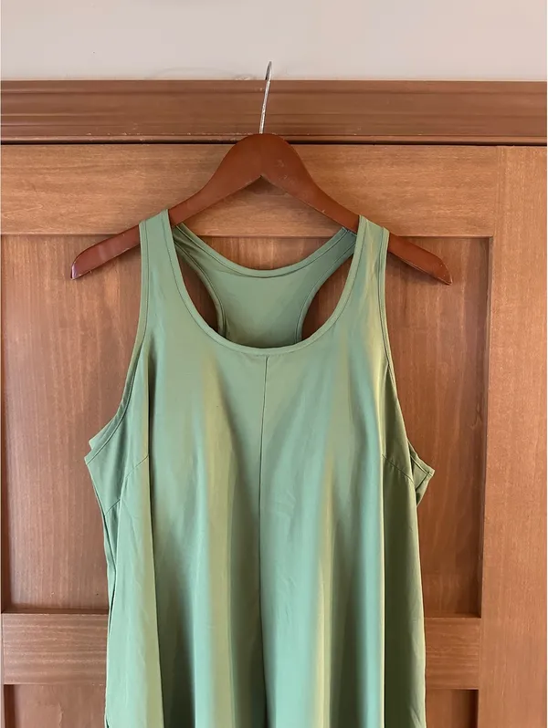 Halara RacerPocket High Low Flowy Midi Dress in Hot Wasabi Green Women’s Large - Image 3