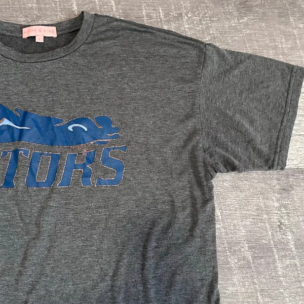 Poppy & Pine University of Florida Gators Relaxed Fit T Shirt Womens L Grey NCAA - Image 2